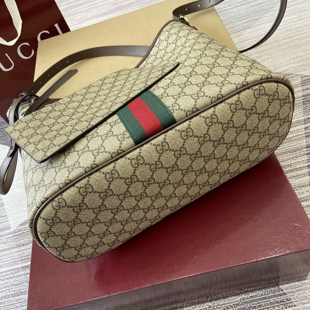 GG original fabric ophidia large shoulder bag 836871 brown