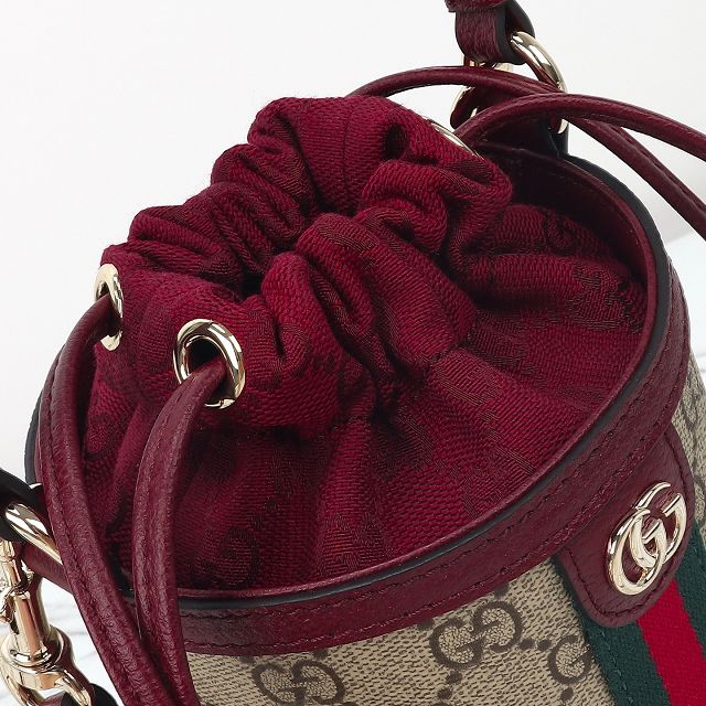 GG original fabric ophidia small bucket bag 838462 bordeaux