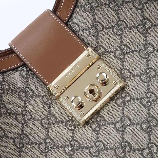 GG original fabric padlock large shoulder bag 839020 brown