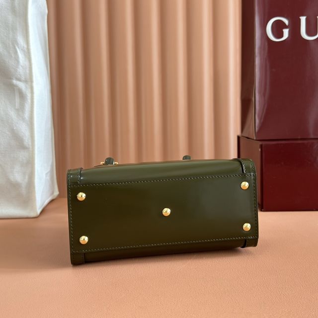 GG original calfskin diana small tote bag 832936 green