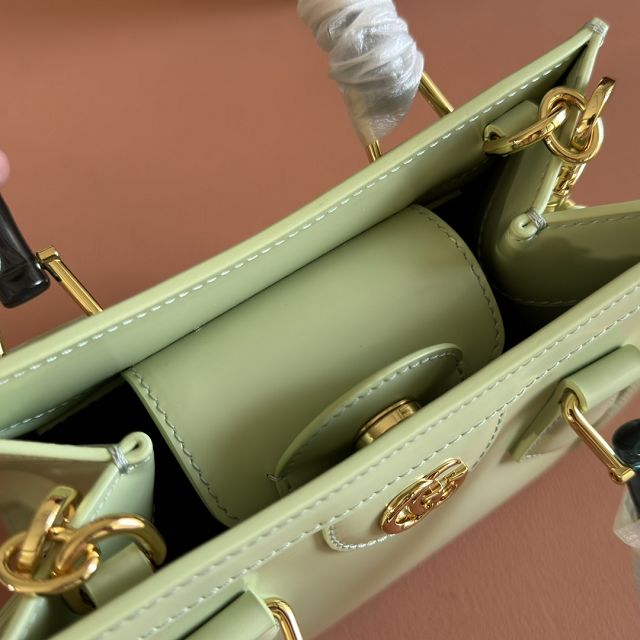GG original calfskin diana small tote bag 832936 light green