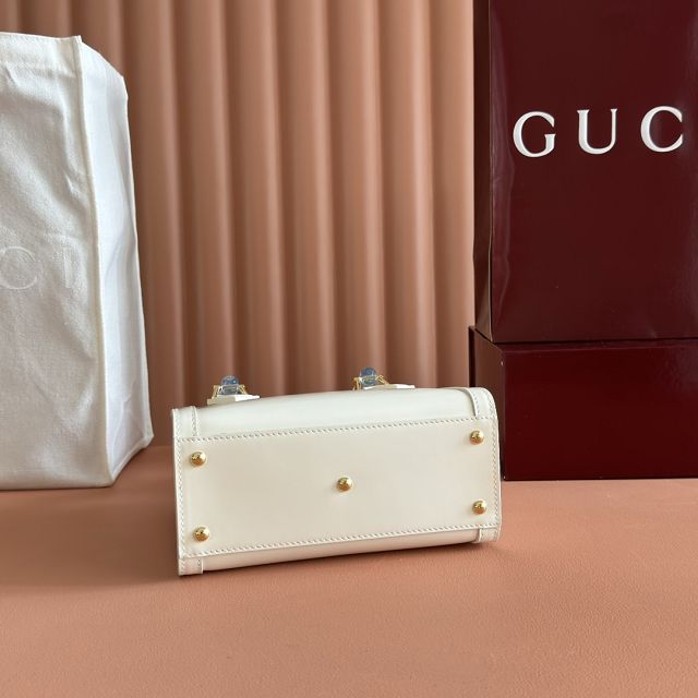 GG original calfskin diana small tote bag 832936 white
