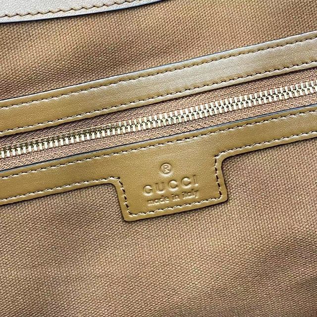 GG original calfskin emblem large tote bag 847455 brown