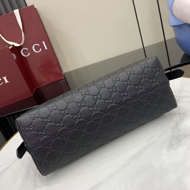 GG original calfskin emblem medium shoulder bag 847449 black