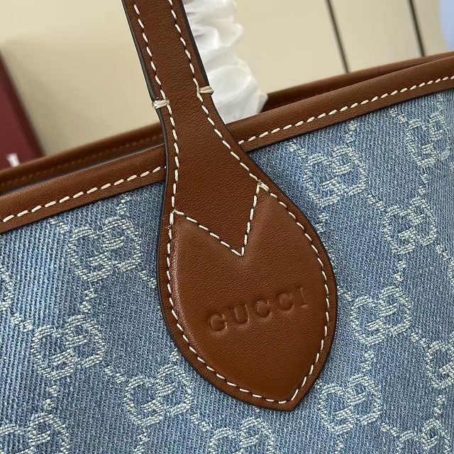 GG original denim totissima tote bag 837198 blue