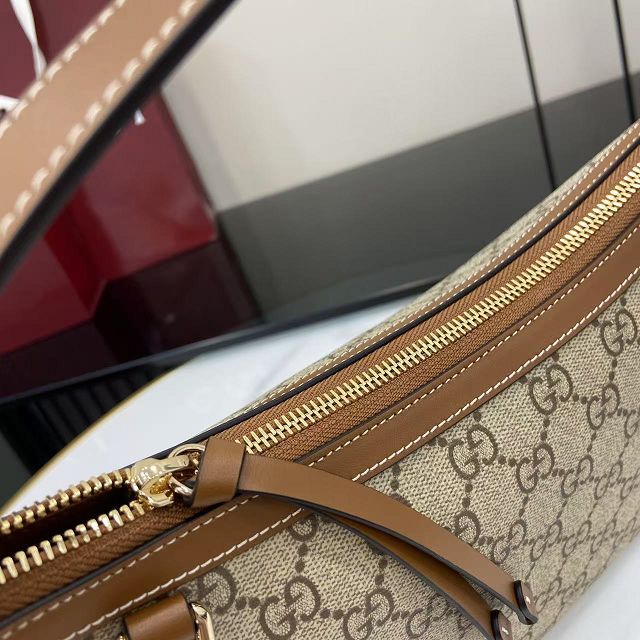 GG original fabric emblem medium shoulder bag 847449 brown