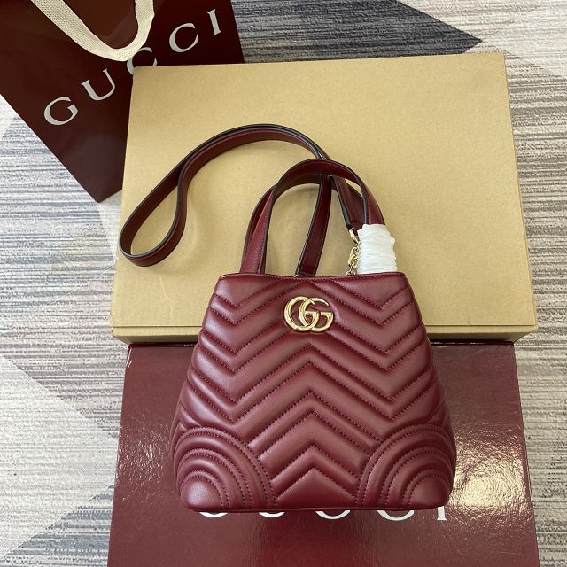 GG original lambskin betty small tote bag 847386 bordeaux