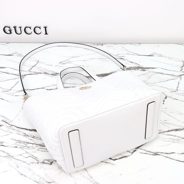 GG original lambskin betty small tote bag 847386 white