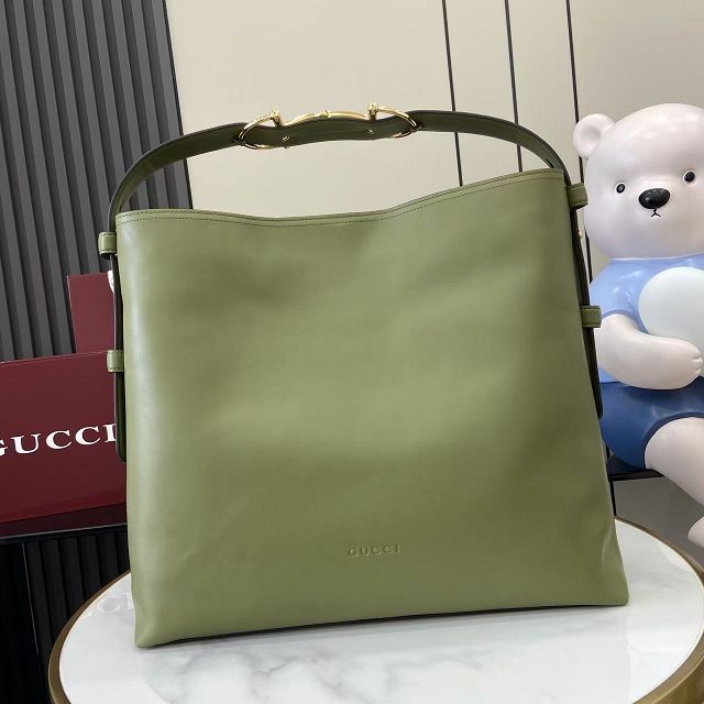 GG original calfskin beatrix large tote bag 850546 green