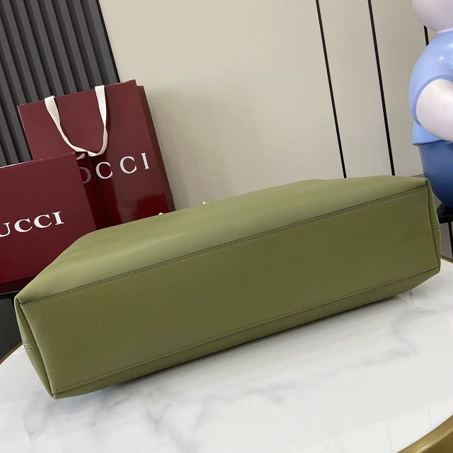 GG original calfskin beatrix large tote bag 850546 green