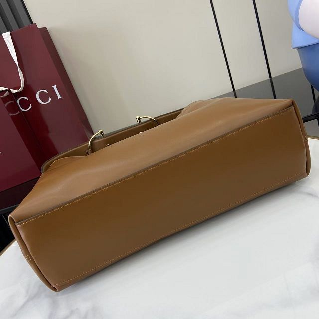 GG original calfskin beatrix medium tote bag 850926 brown