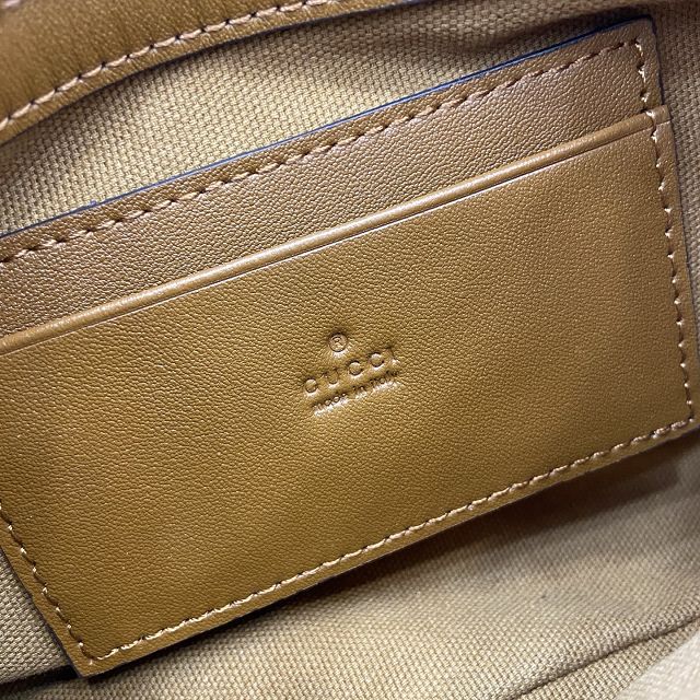 GG original calfskin emblem small shoulder bag 847091 brown