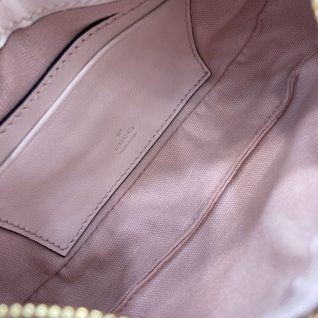 GG original calfskin emblem small shoulder bag 847091 light pink