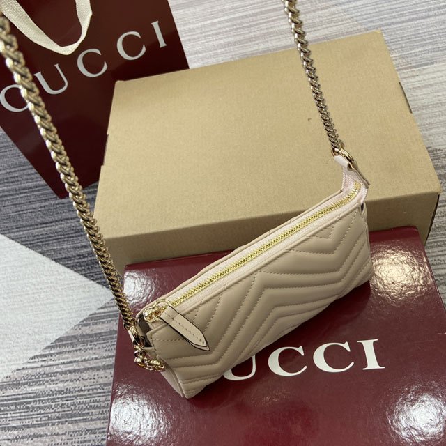 GG original calfskin marmont small shoulder bag 847589 light pink