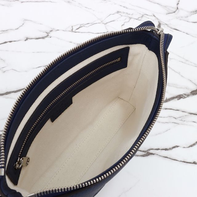 GG original calfskin small messenger bag 761747 navy blue