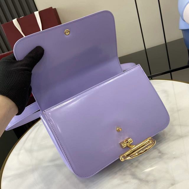 GG original patent calfskin siena small shoulder bag 846705 purple