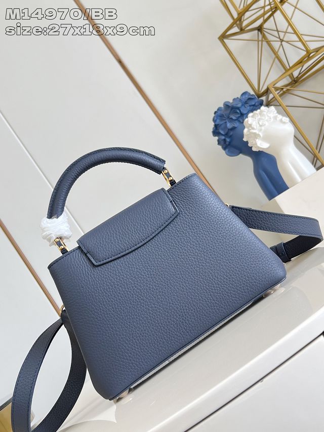 Louis vuitton original calfskin capucines BB handbag M14970 navy blue