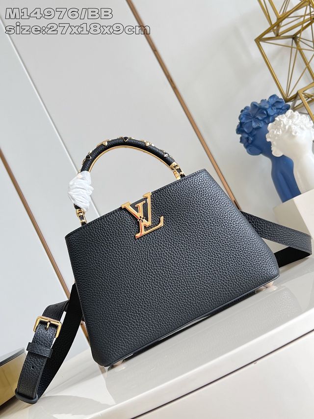 Louis vuitton original calfskin capucines BB handbag M14976 black