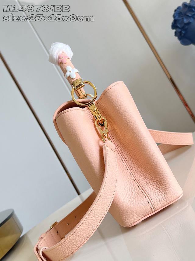 Louis vuitton original calfskin capucines BB handbag M14976 light pink