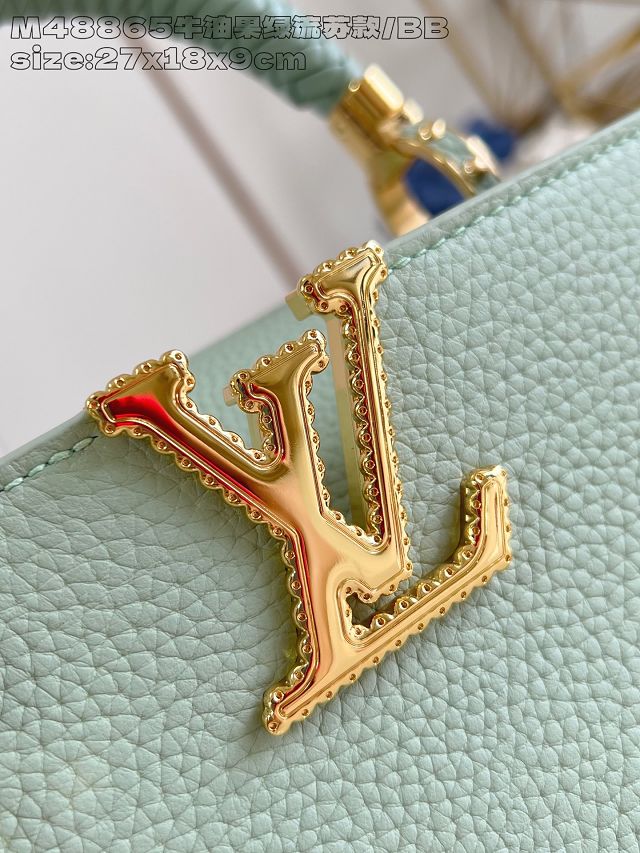 Louis vuitton original calfskin capucines BB handbag M15158 green