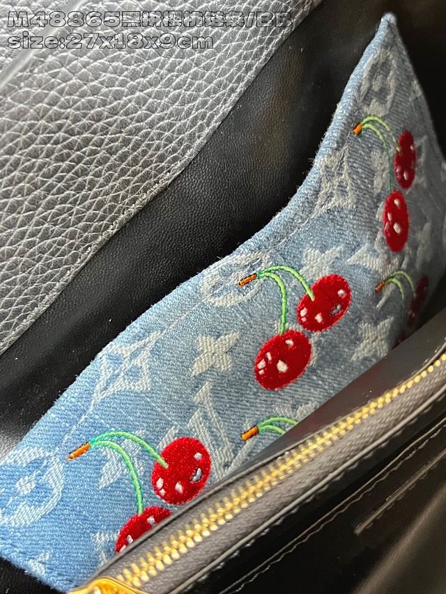 Louis vuitton original calfskin capucines BB handbag M25904 black