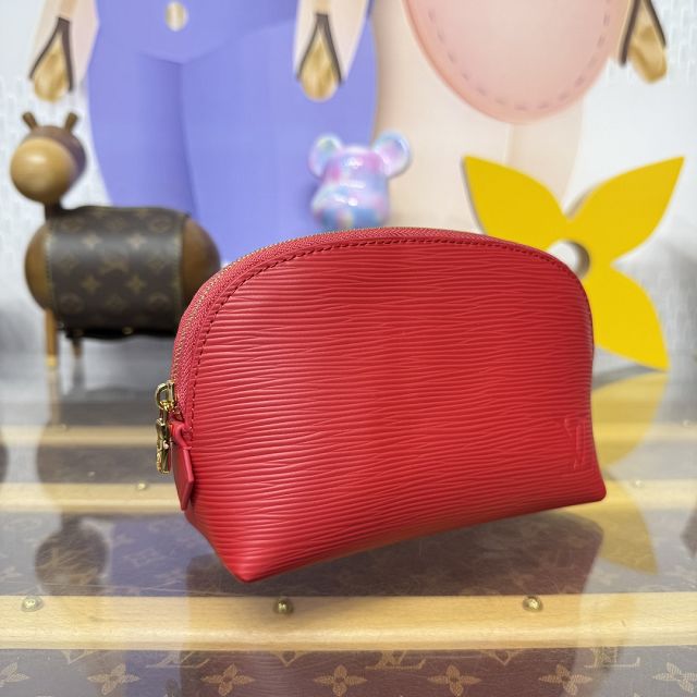 Louis vuitton original epi leather pochette cosmetique M15201 red