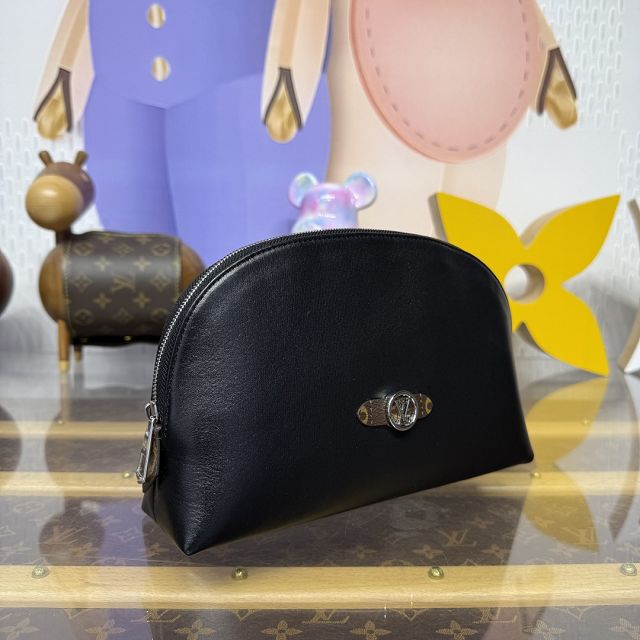 Louis vuitton original calfskin pochette cosmetique MM M15206 black