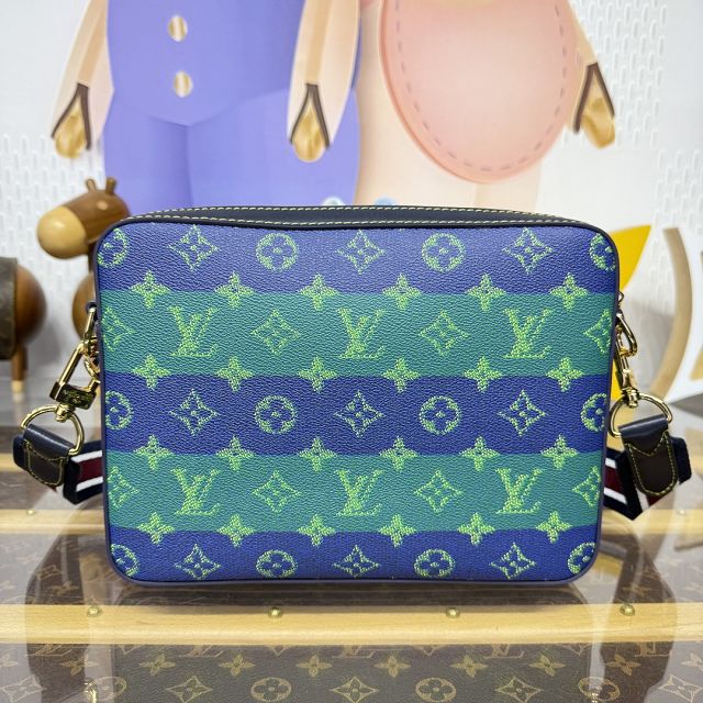 Louis vuitton original monogram canvas trio messenger bag M26026 green&blue