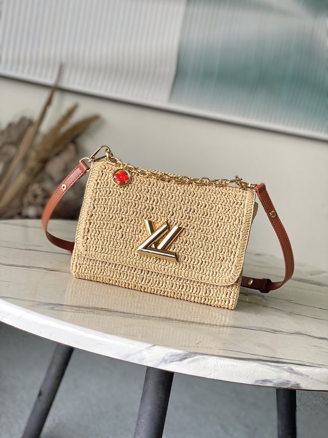 Louis vuitton original raffia twist MM slim M14308