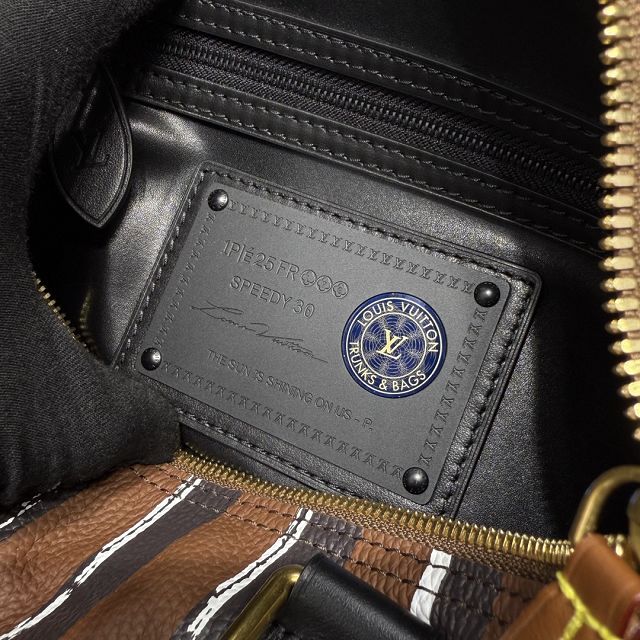 Louis vuitton original soft calfskin speedy P9 30 M21122 brown&black