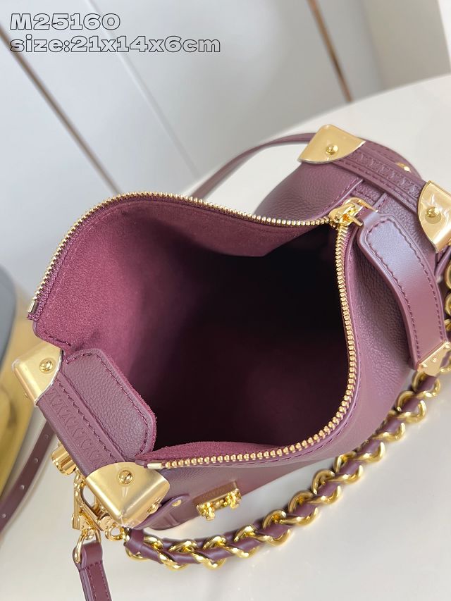 Louis vuitton original calfskin side trunk MM M25669 garnet