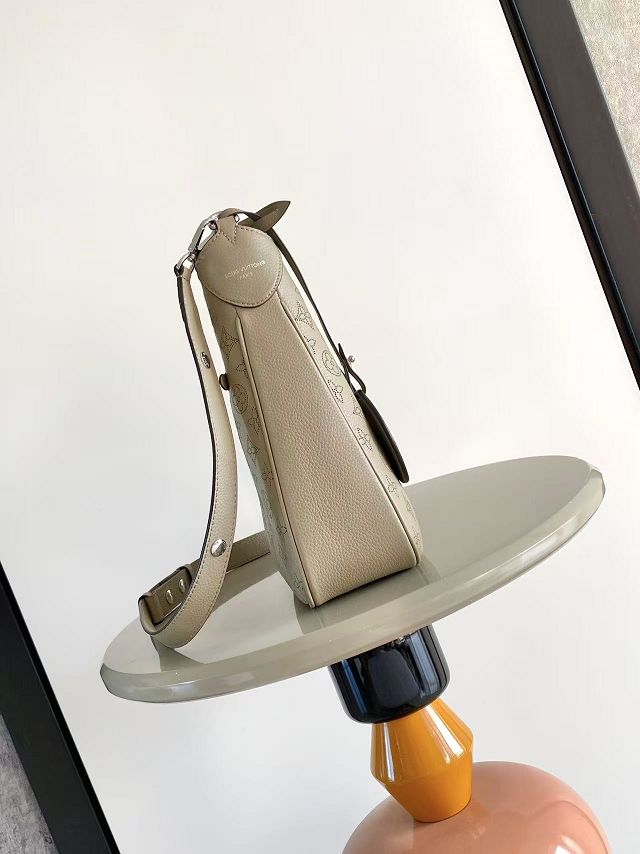 Louis vuitton original mahina calfskin all around MM M14617 grey