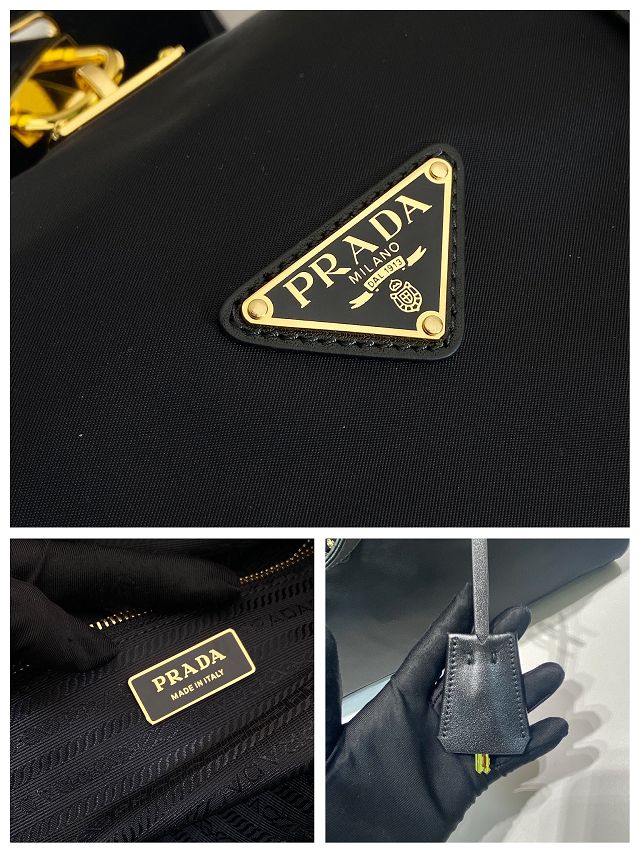 Prada original nylon medium travel bag 1BB135 black
