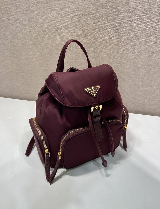 Prada original nylon medium backpack 1BZ081 bordeaux