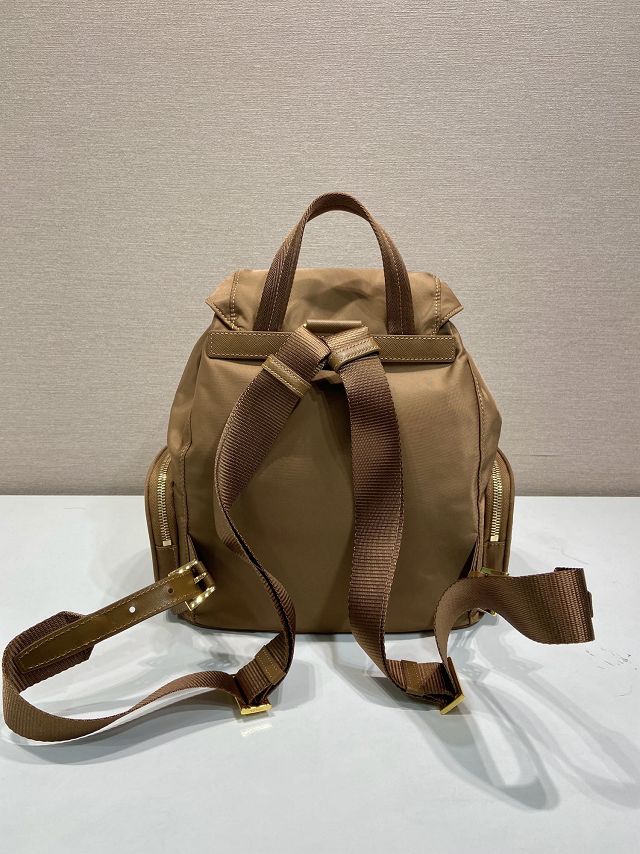 Prada original nylon medium backpack 1BZ081 brown