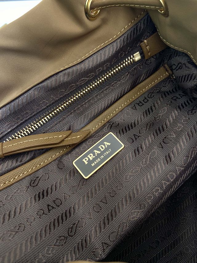 Prada original nylon medium backpack 1BZ081 brown