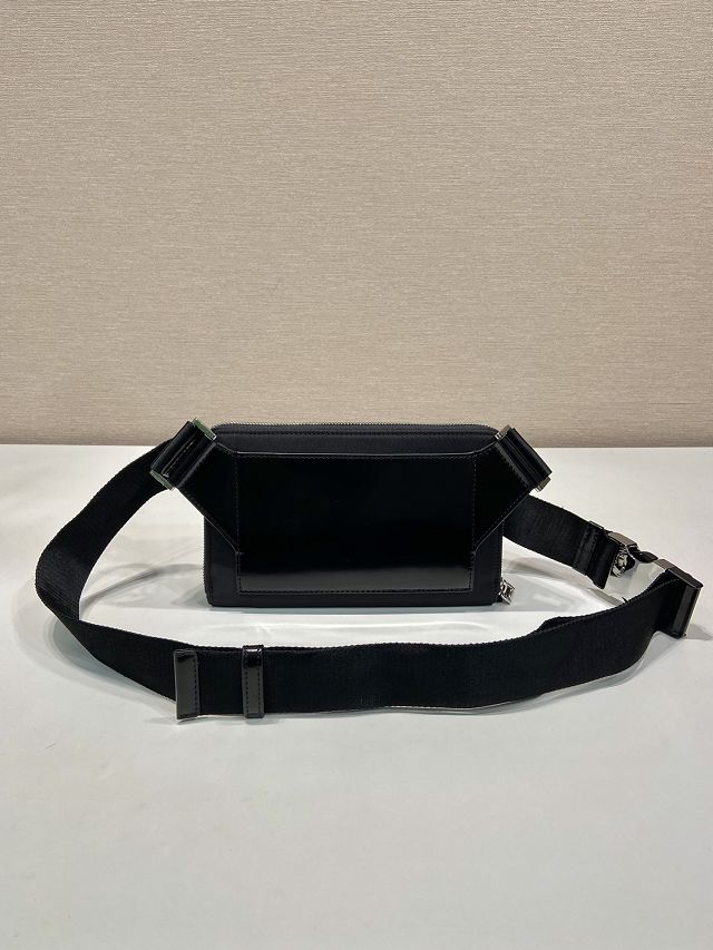 Prada original calfskin belt bag 2VH156 black