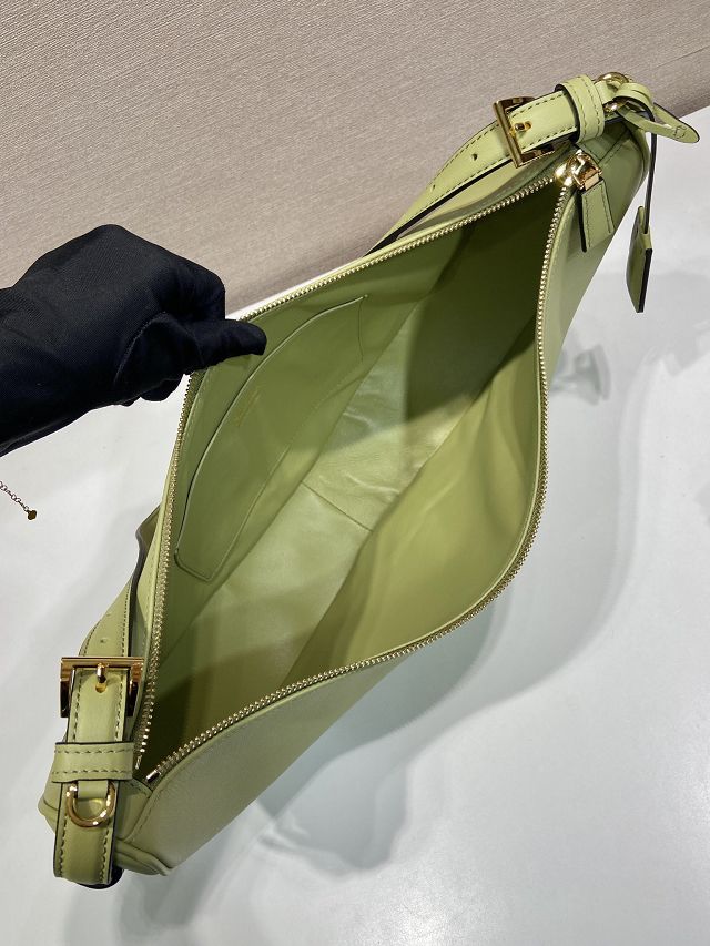 Prada original calfskin medium shoulder bag 1BC255 green