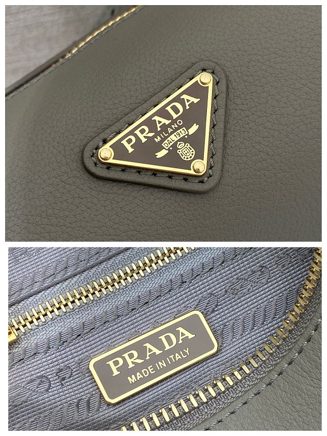 Prada original calfskin pouch 1BC239 grey