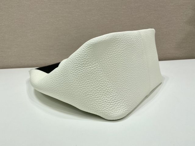 Prada original calfskin small tote bag 1BC127 white