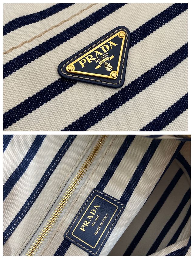 Prada original fabric mariner small bucket bag 1BE082 blue