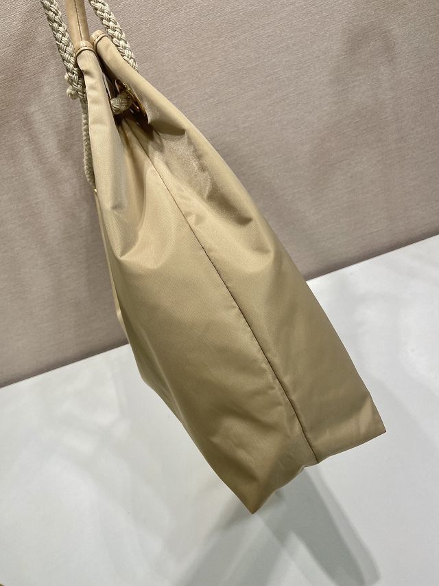 Prada original nylon mariner large shoulder bag 1BC244 beige
