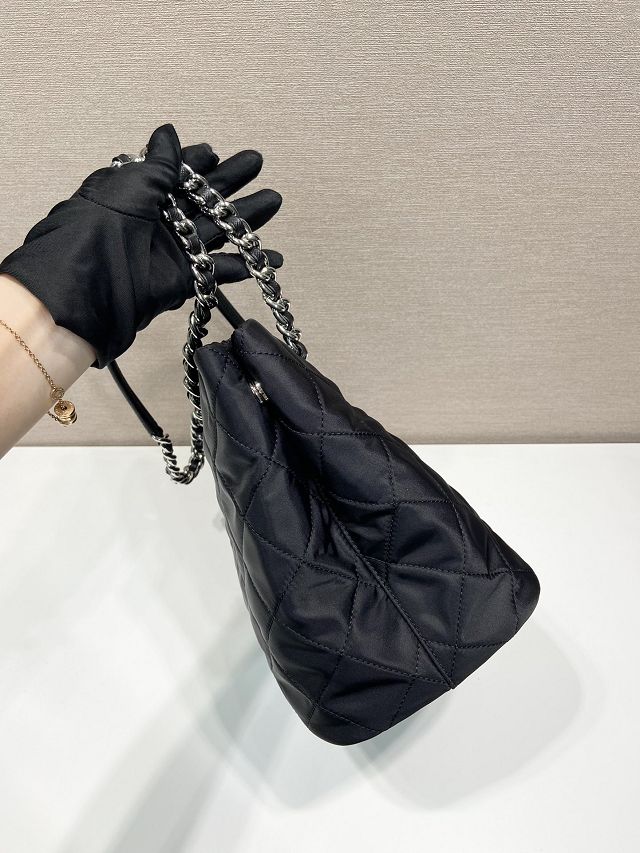 Prada original nylon medium tote bag 1BD650 black
