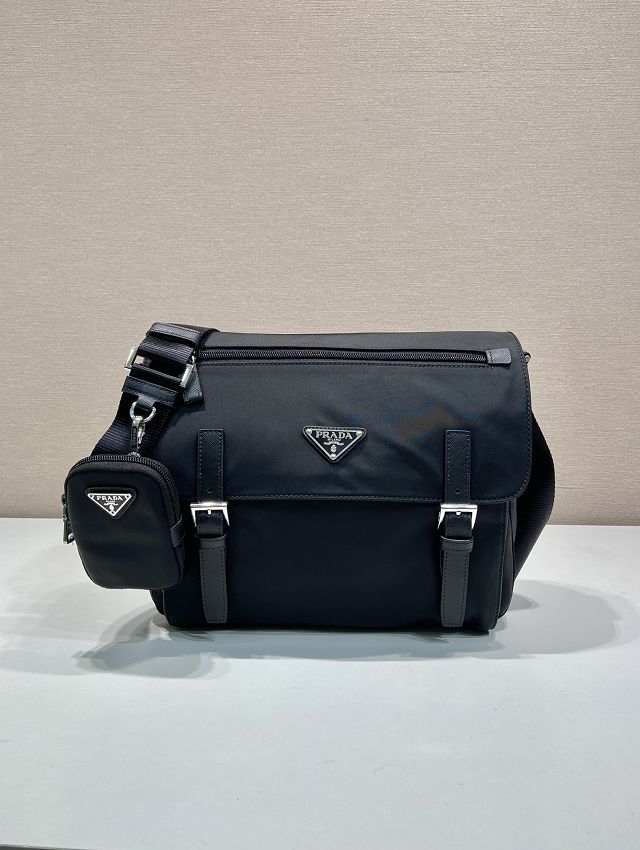 Prada original nylon shoulder bag 1BD953 black