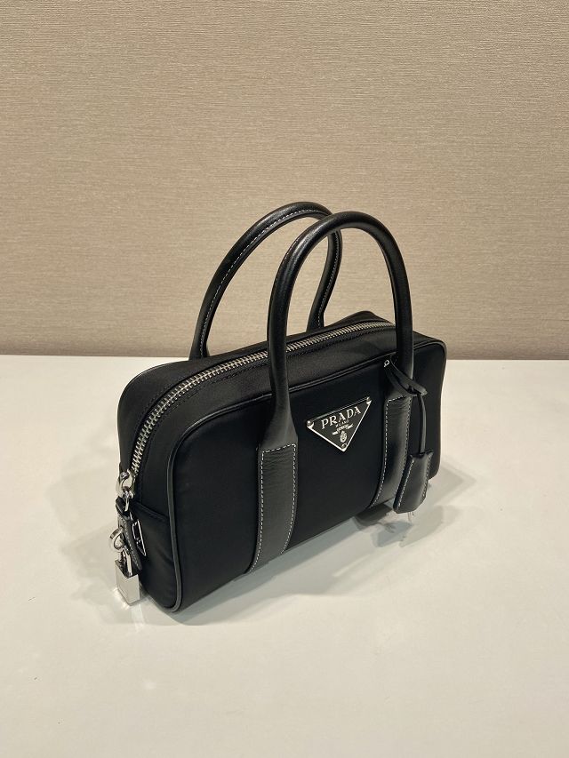 Prada original nylon small boston bag 1BG846 black