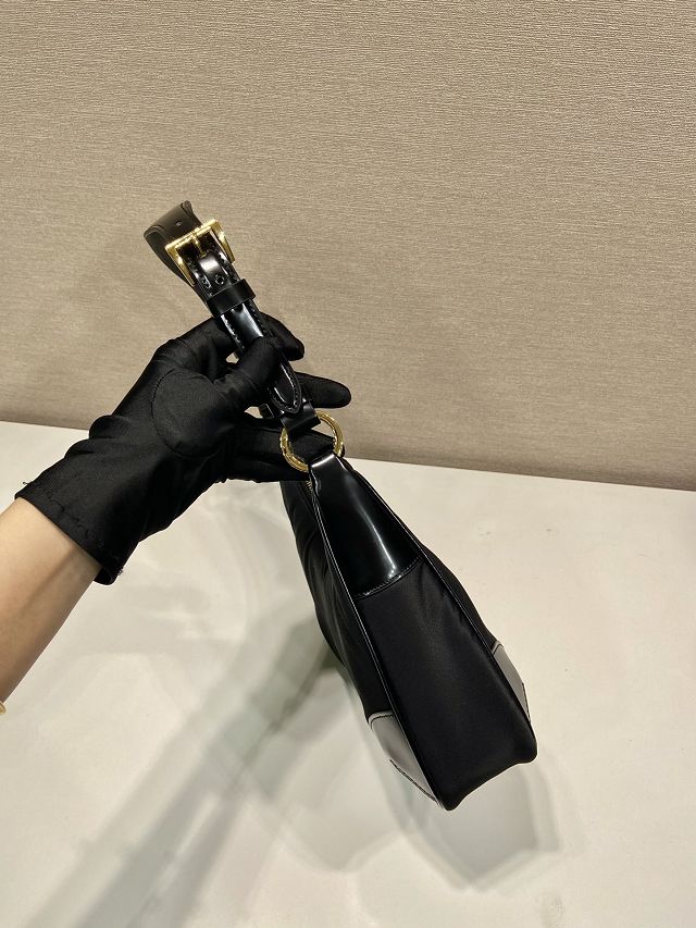 Prada original nylon small shoulder bag 1BC214 black