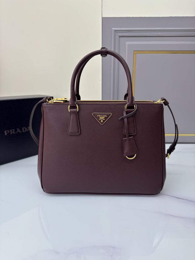 Prada original saffiano calfskin galleria large bag 1BA274 bordeaux