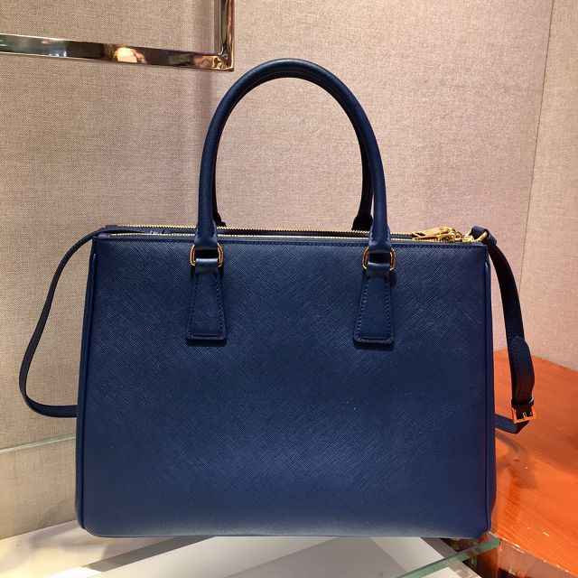 Prada original saffiano calfskin galleria large bag 1BA274 navy blue