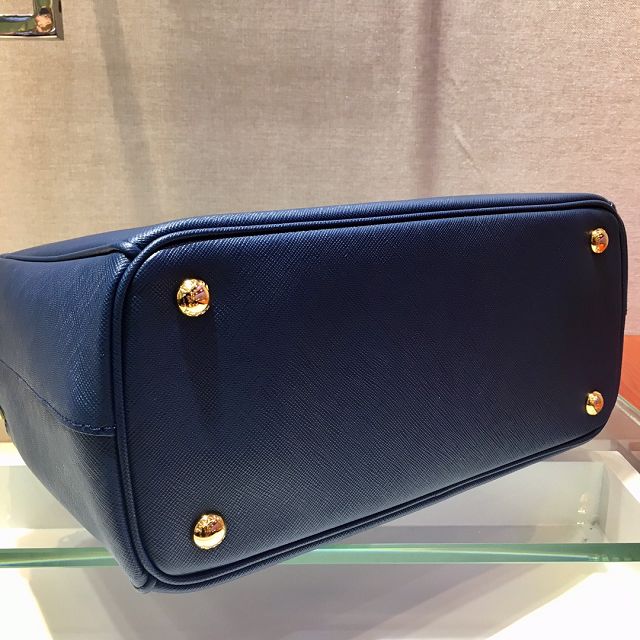 Prada original saffiano calfskin galleria medium bag 1BA863 navy blue