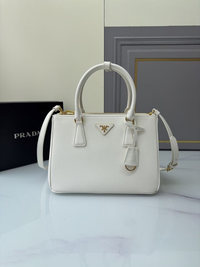 Prada original saffiano calfskin galleria medium bag 1BA863 white